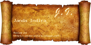 Janda Indira névjegykártya